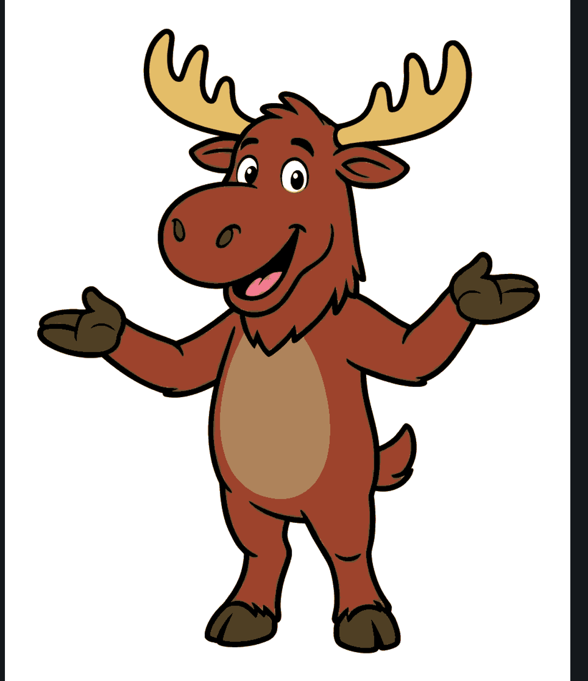 Our moose mascot drawing